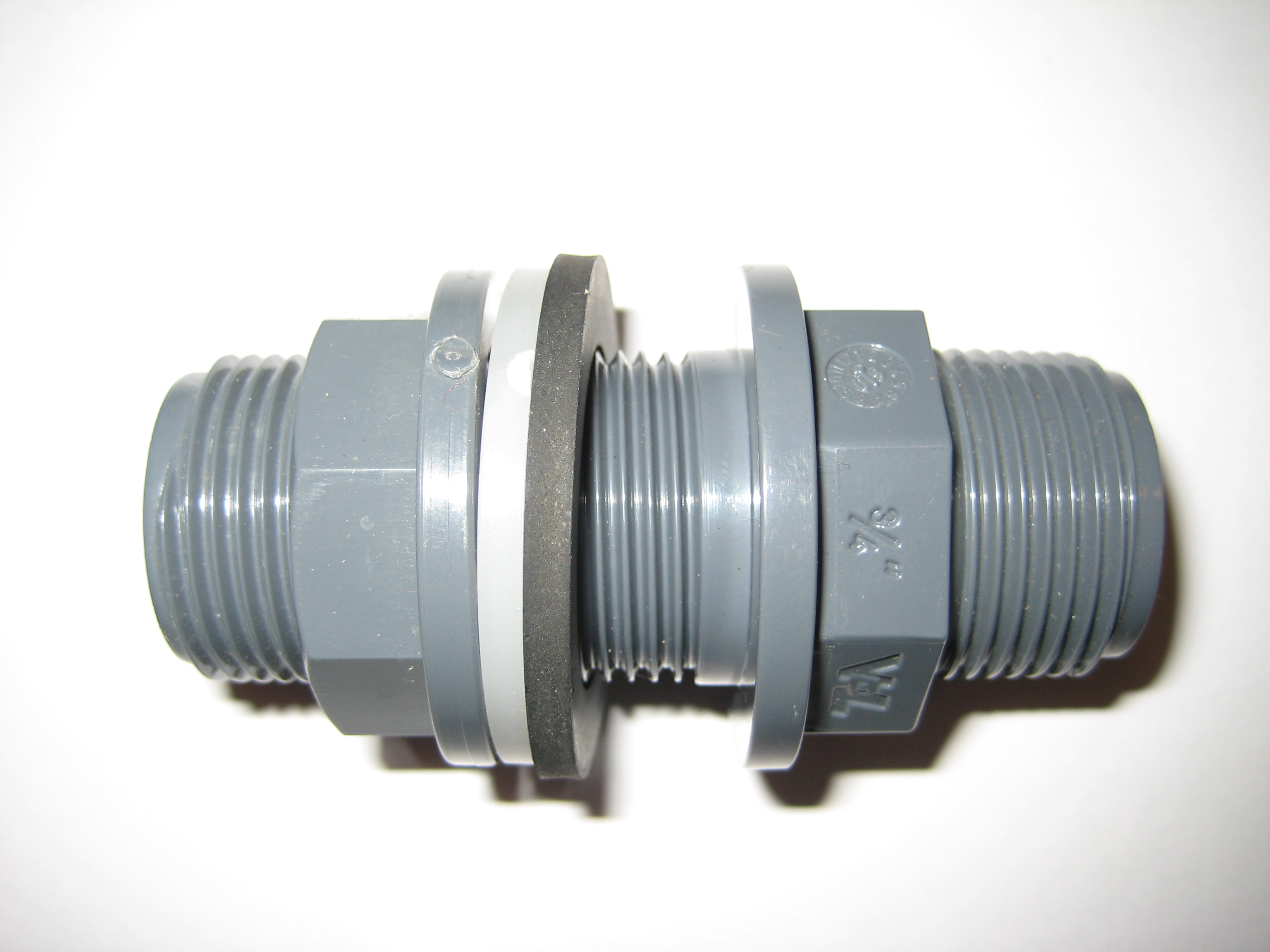 Tank union 3/4"od/20id x 3/4" PVC
